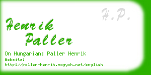 henrik paller business card